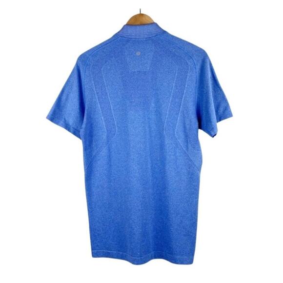 Lululemon Metal Vent Tech Performance Short Sleeve Polo - Men's Large - Blue - Picture 14 of 16